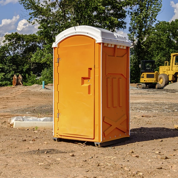 how often are the portable restrooms cleaned and serviced during a rental period in Montgomery County IL